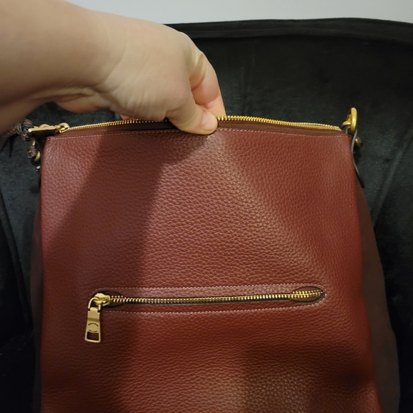 ***SOLD****Coach Shay Shoulder Bag With Snakeskin Detail - Brass/Wine - Picture 11 of 11